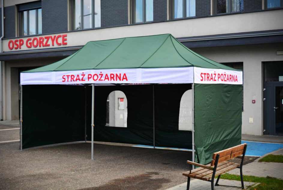 Namiot dla Straży Pożarnej.